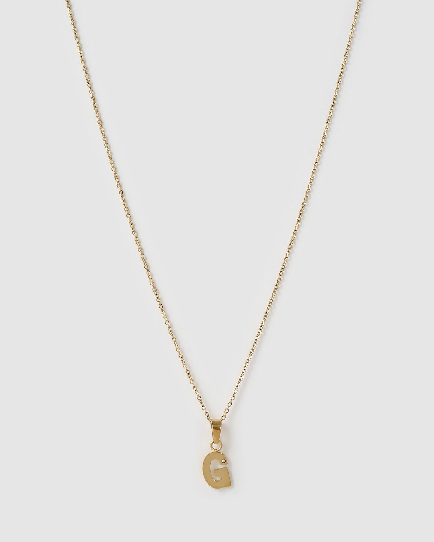 Initial Gold Charm Necklace