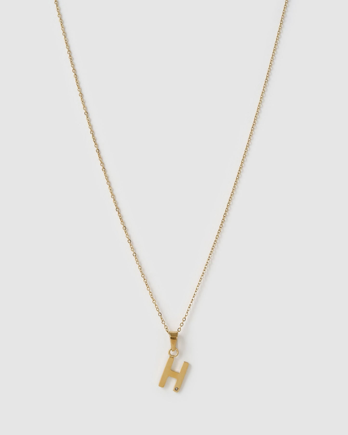 Initial Gold Charm Necklace