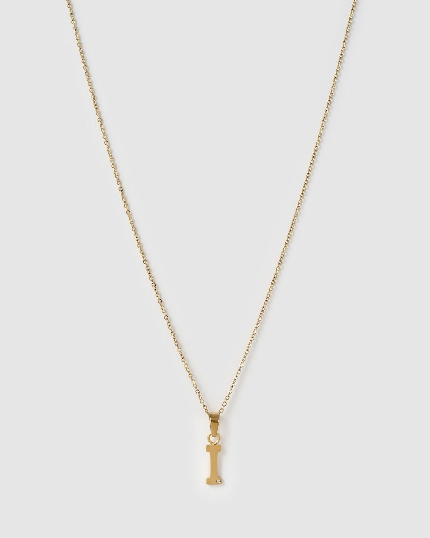 Initial Gold Charm Necklace