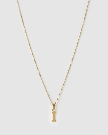 Initial Gold Charm Necklace