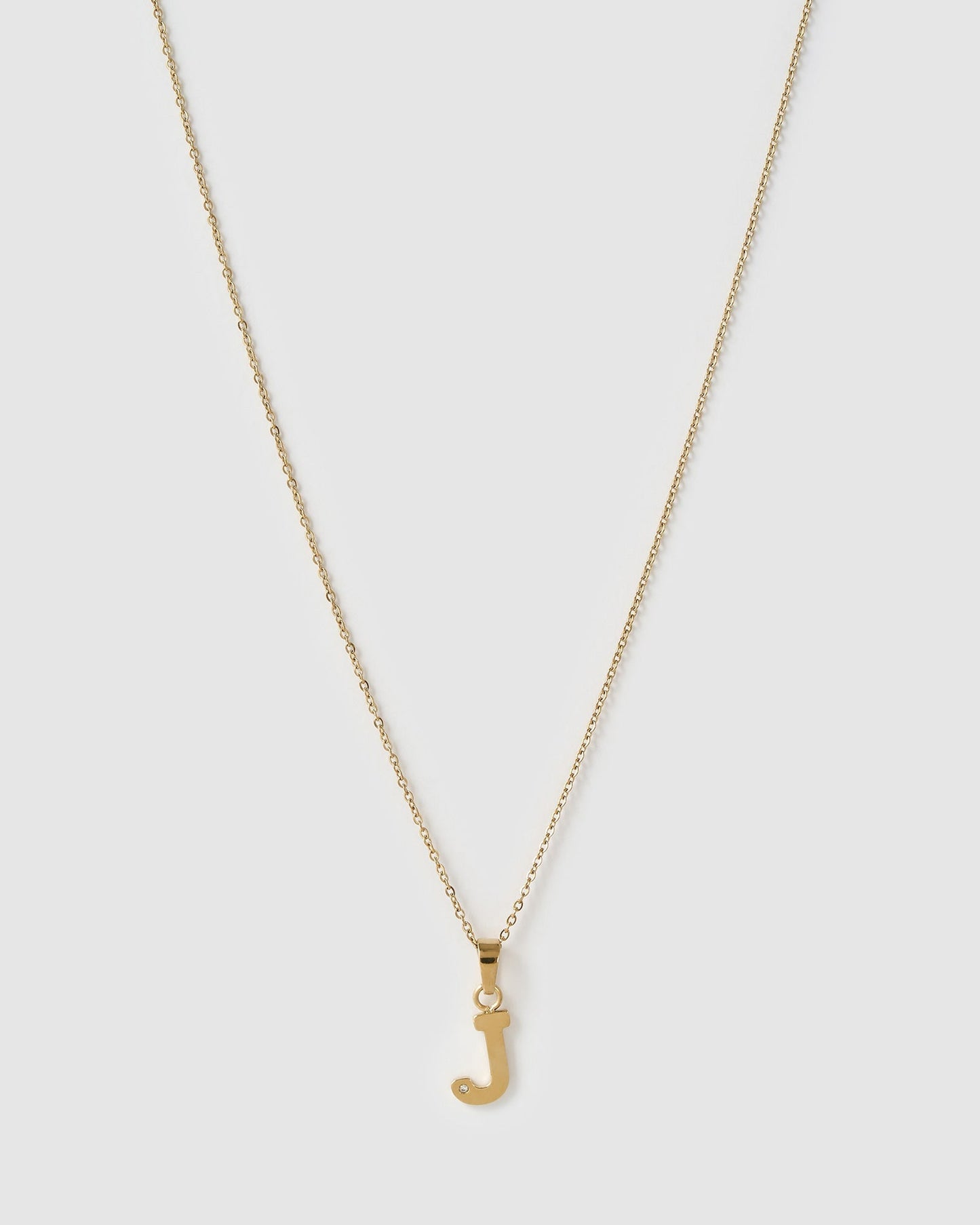 Initial Gold Charm Necklace