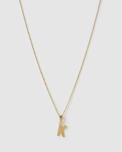 Initial Gold Charm Necklace