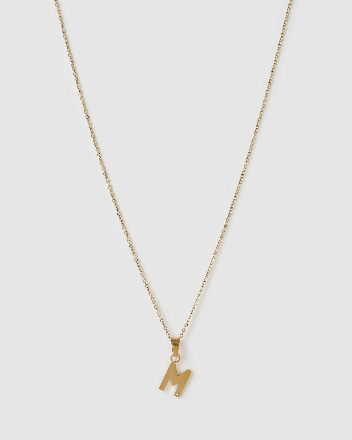 Initial Gold Charm Necklace