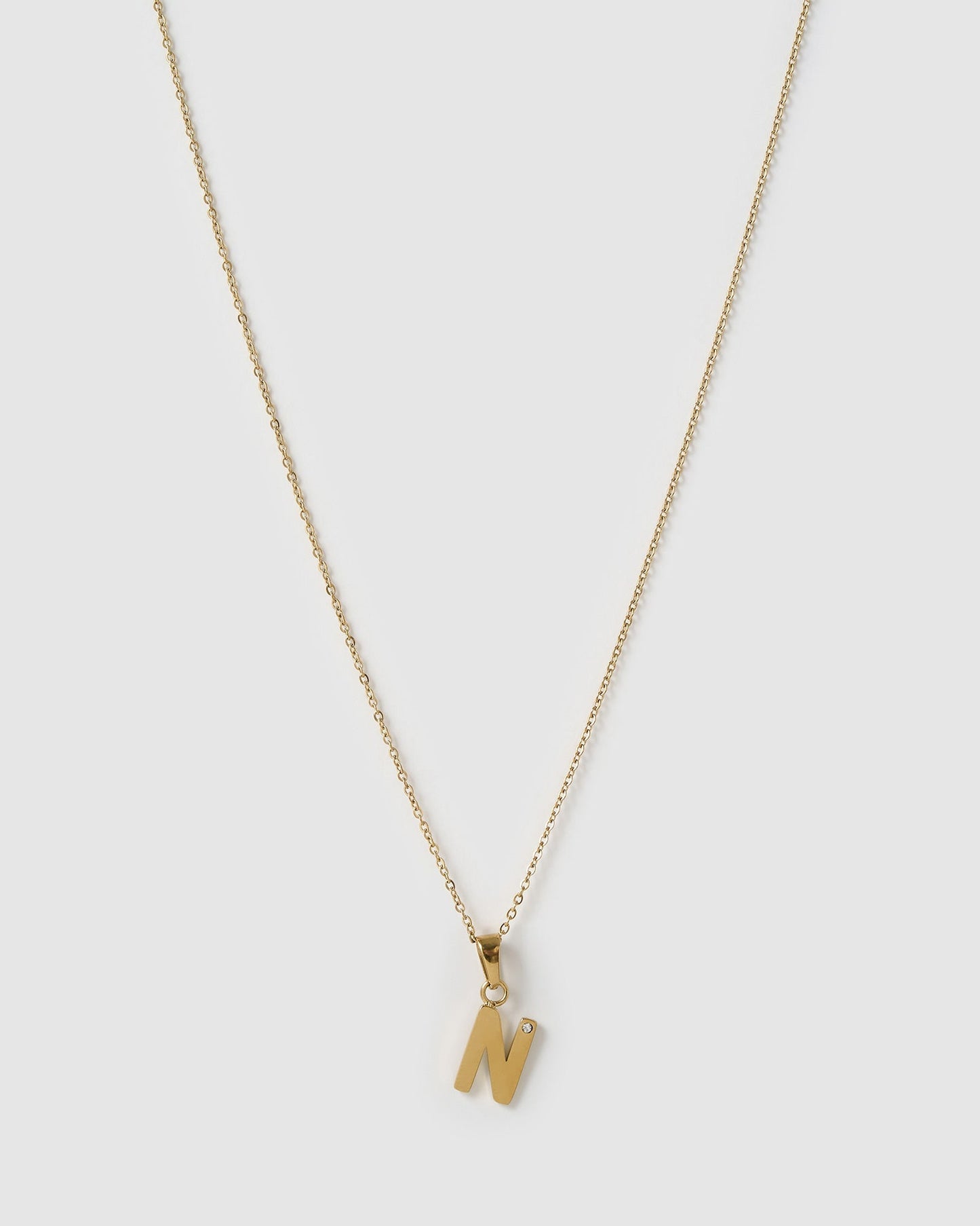 Initial Gold Charm Necklace