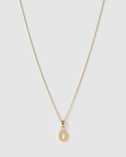 Initial Gold Charm Necklace