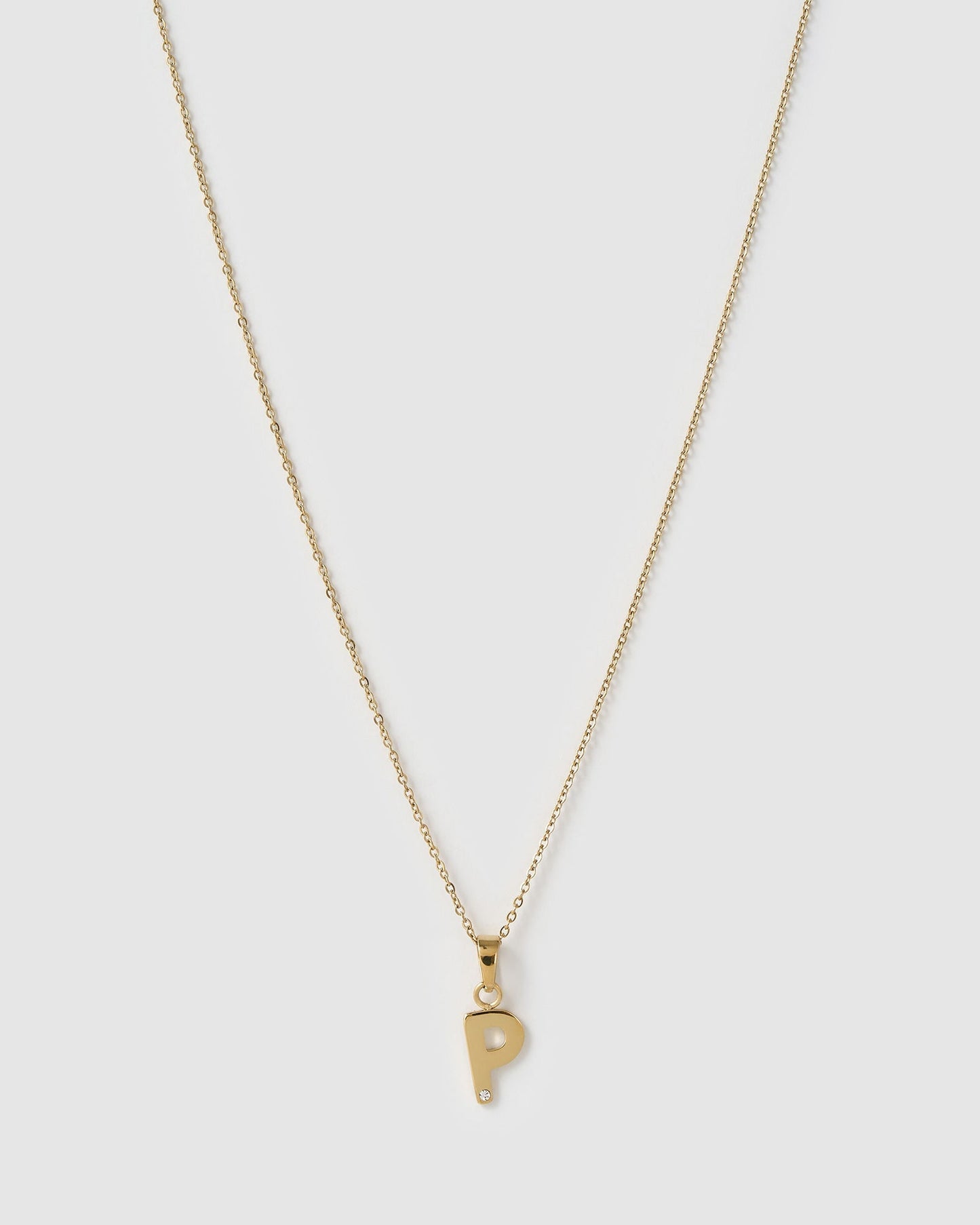 Initial Gold Charm Necklace