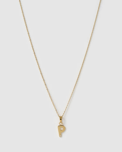 Initial Gold Charm Necklace