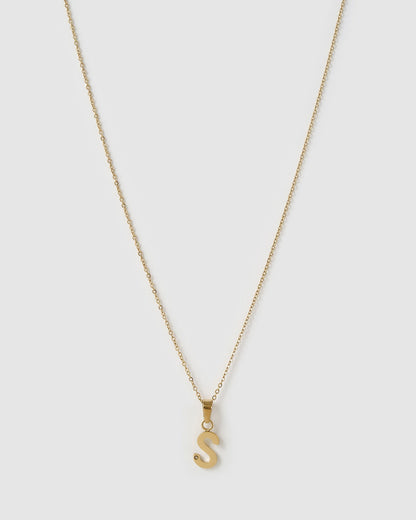 Initial Gold Charm Necklace