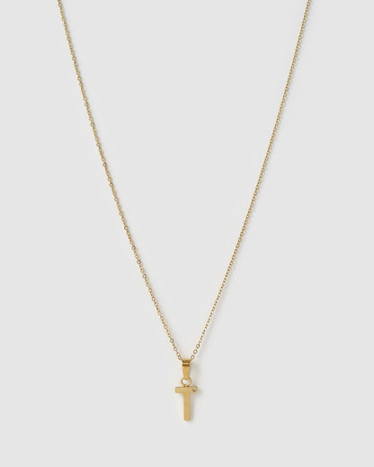 Initial Gold Charm Necklace