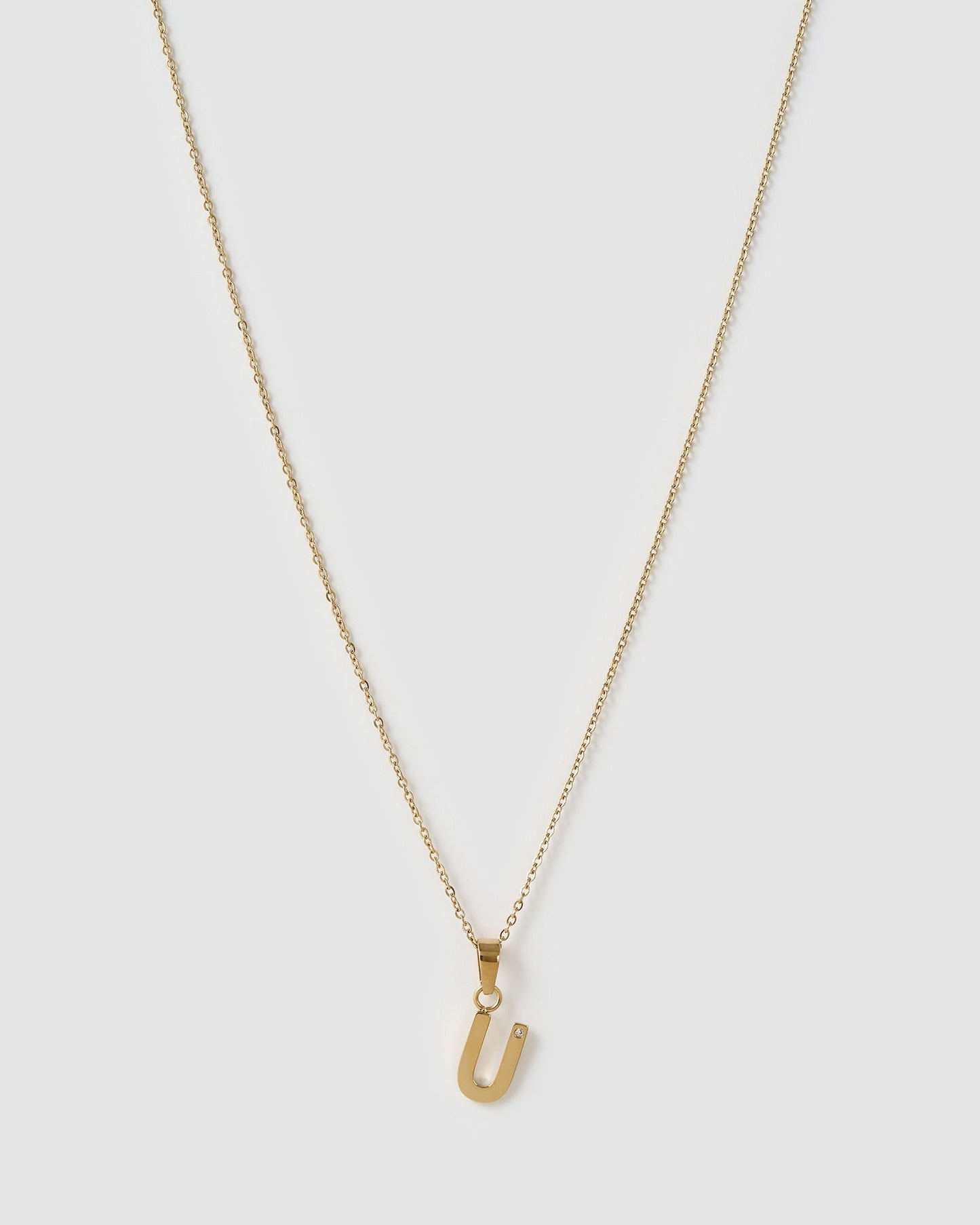 Initial Gold Charm Necklace
