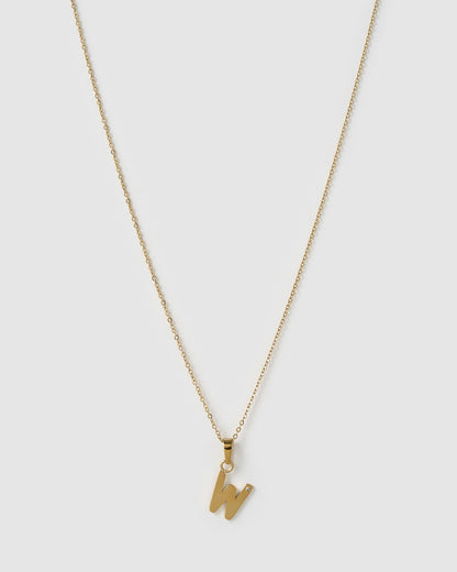 Initial Gold Charm Necklace