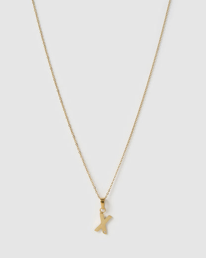 Initial Gold Charm Necklace