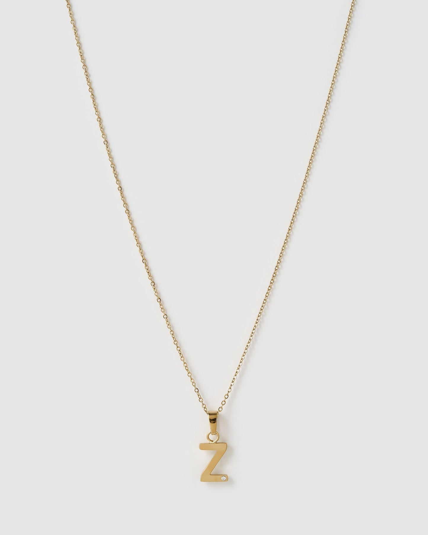 Initial Gold Charm Necklace