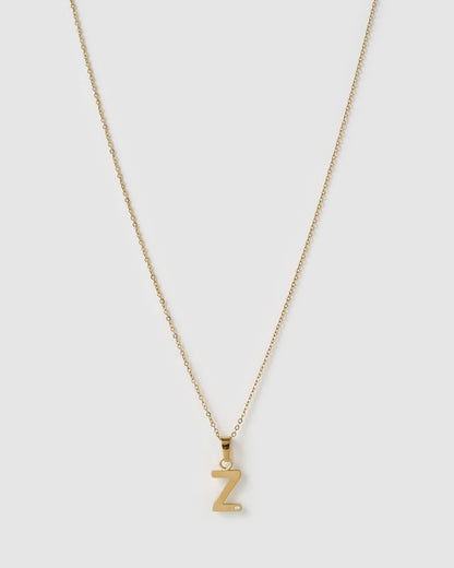 Initial Gold Charm Necklace