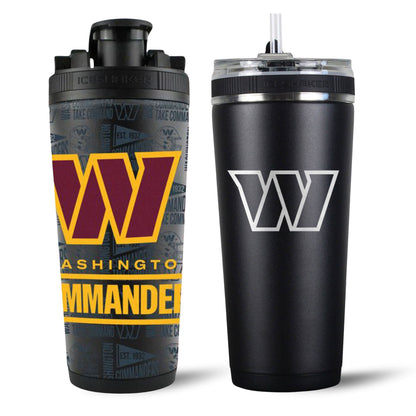 Washington Commanders 4D Shaker & Flex Bottle Bundle