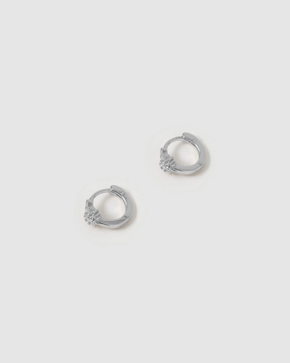 Nova Silver Huggie Earrings