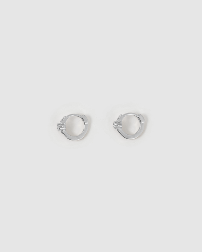 Nova Silver Huggie Earrings