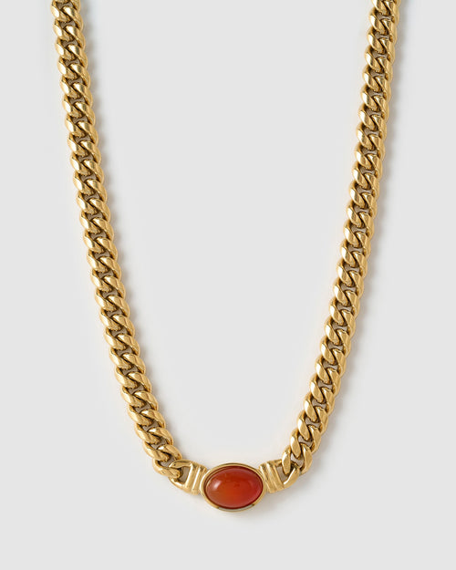 Odette Necklace - Red Agate