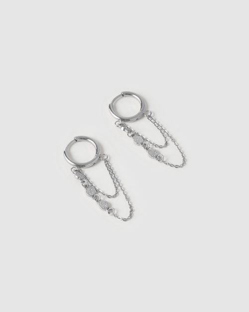 Paloma Silver Huggie Earrings
