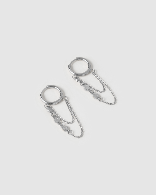 Paloma Silver Huggie Earrings