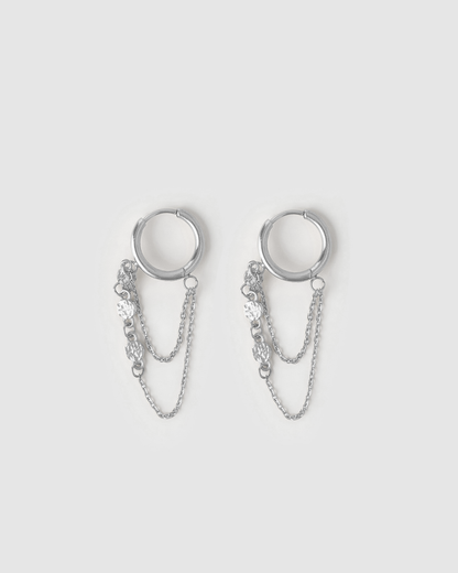 Paloma Silver Huggie Earrings