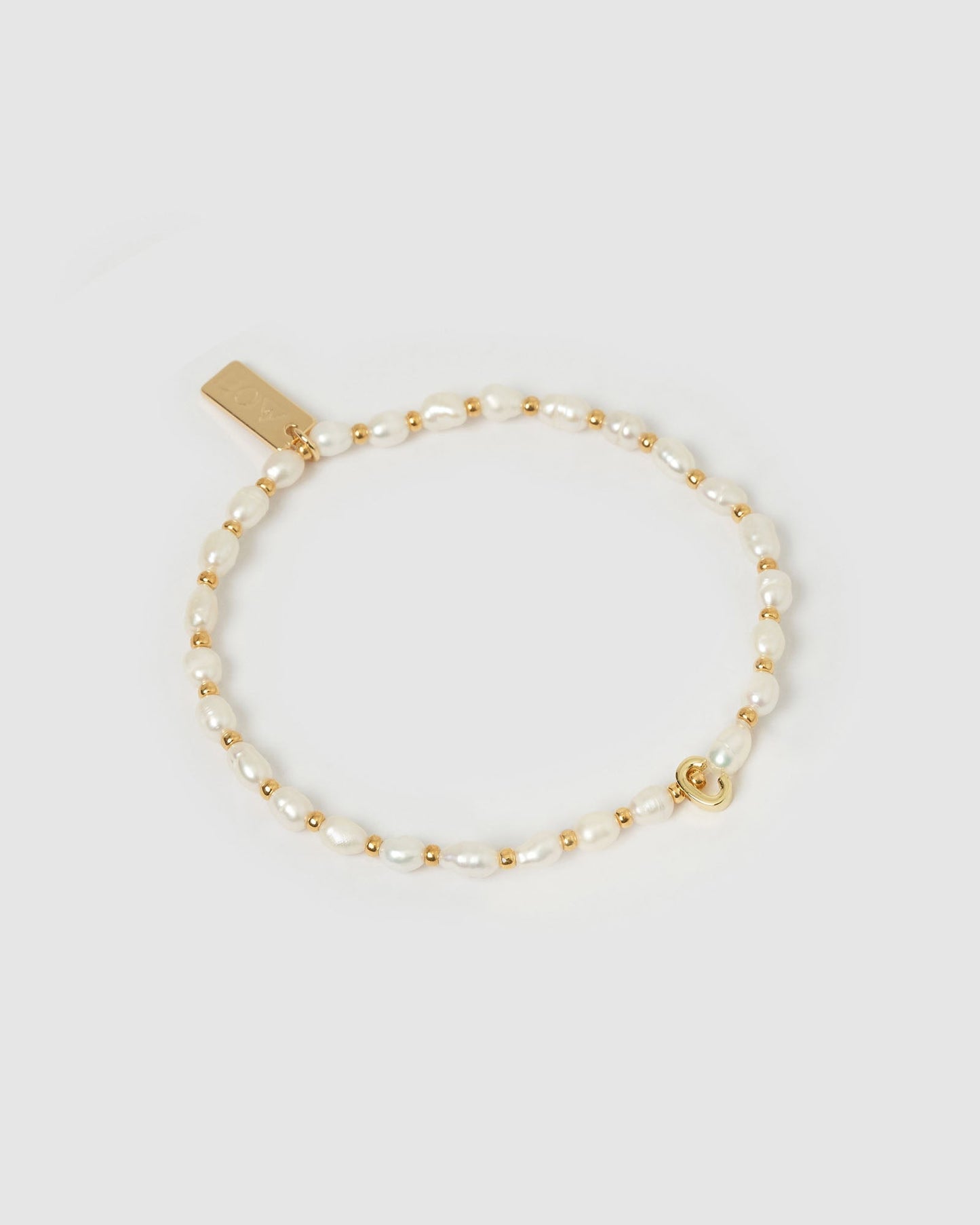 Initial Pearl Bracelet