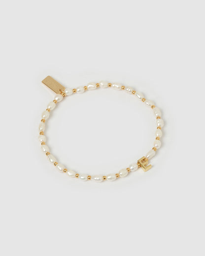 Initial Pearl Bracelet