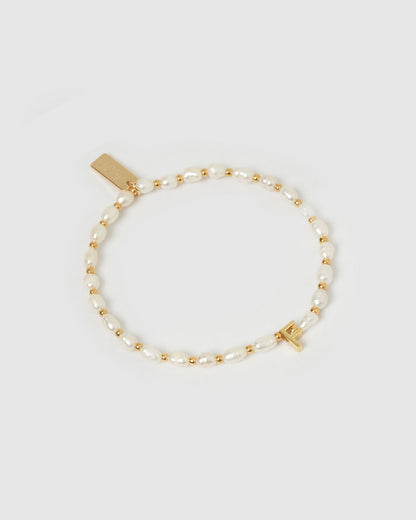 Initial Pearl Bracelet