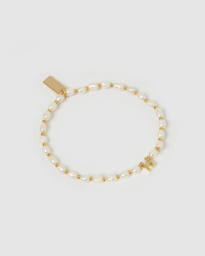 Initial Pearl Bracelet