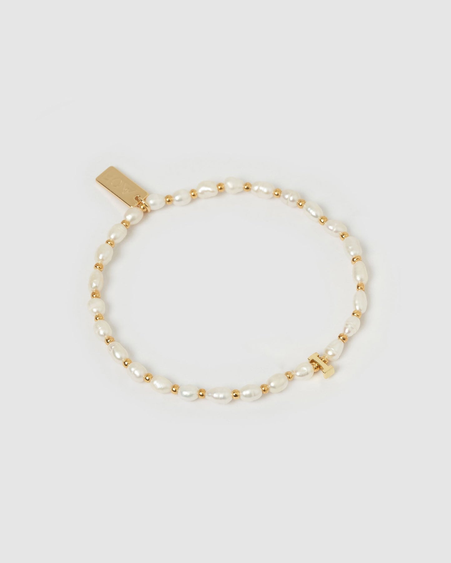 Initial Pearl Bracelet