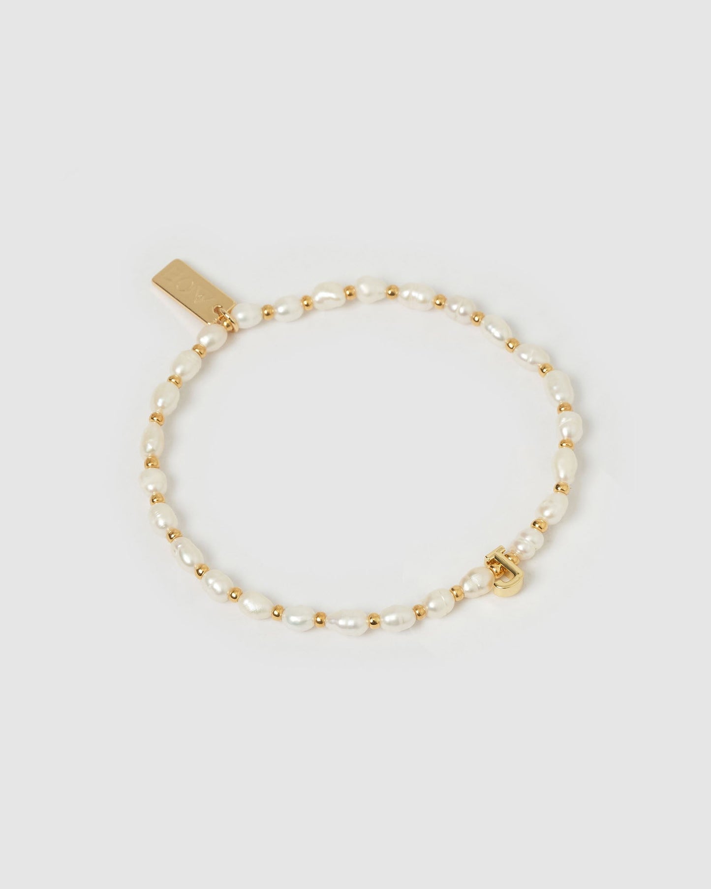 Initial Pearl Bracelet