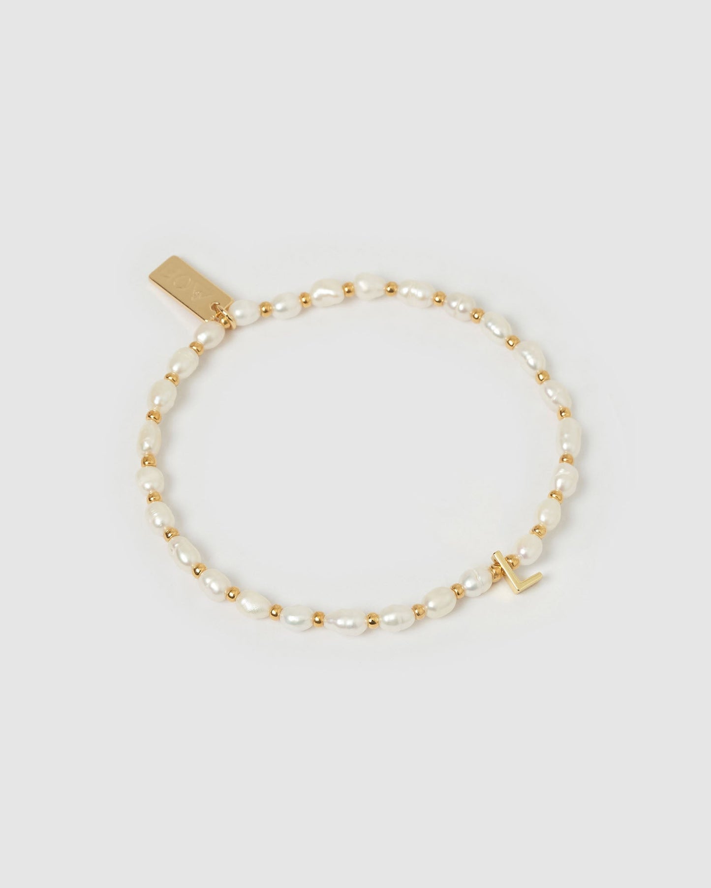 Initial Pearl Bracelet