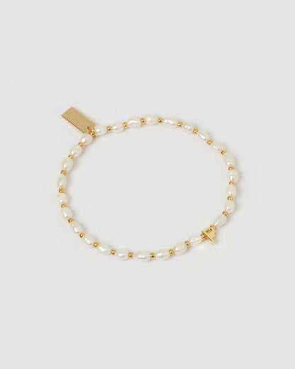 Initial Pearl Bracelet