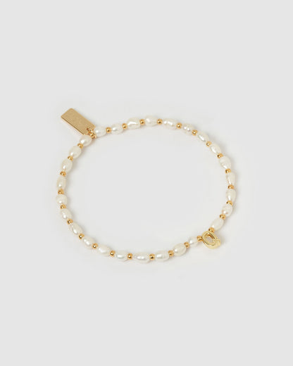Initial Pearl Bracelet