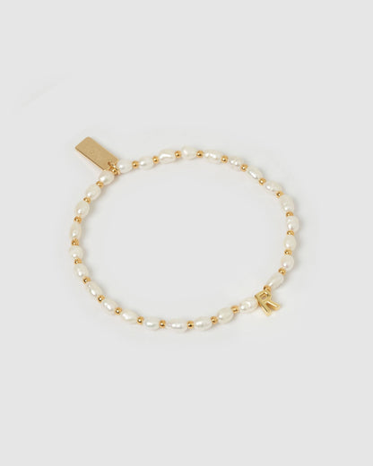 Initial Pearl Bracelet