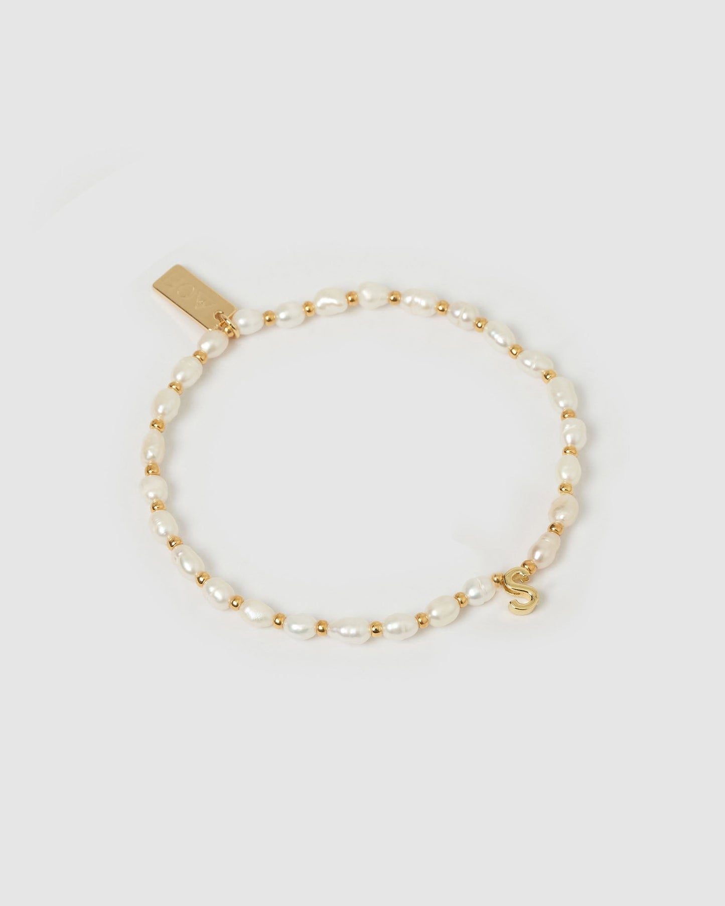 Initial Pearl Bracelet