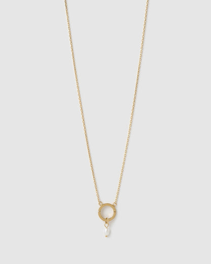 Pearl O Charm Necklace