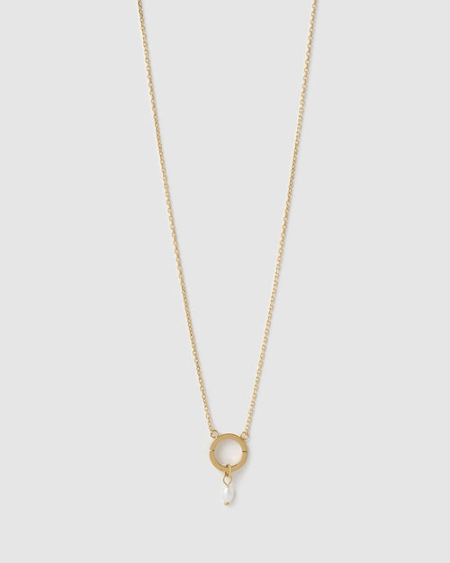 Pearl O Charm Necklace