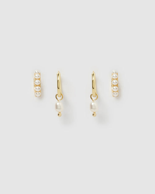 Pearl Party Earring Stack