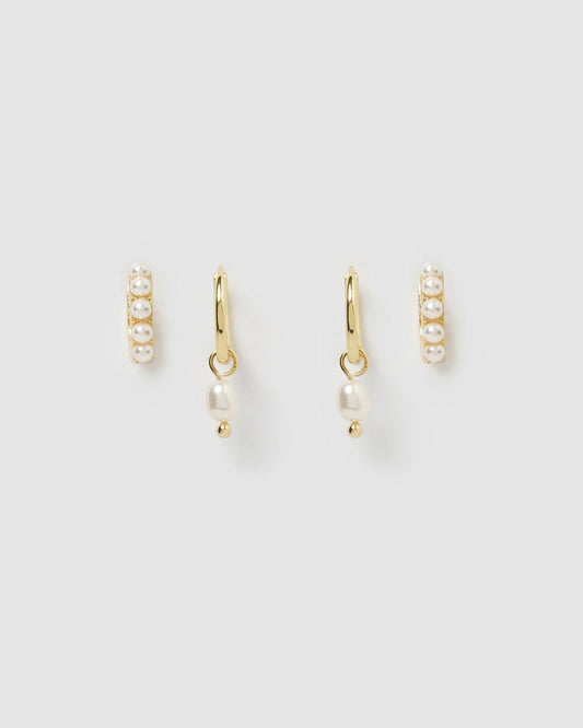 Pearl Party Earring Stack