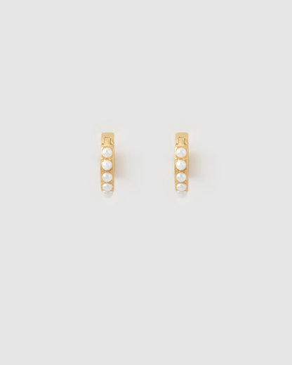 Presley Pearl Huggie Earrings