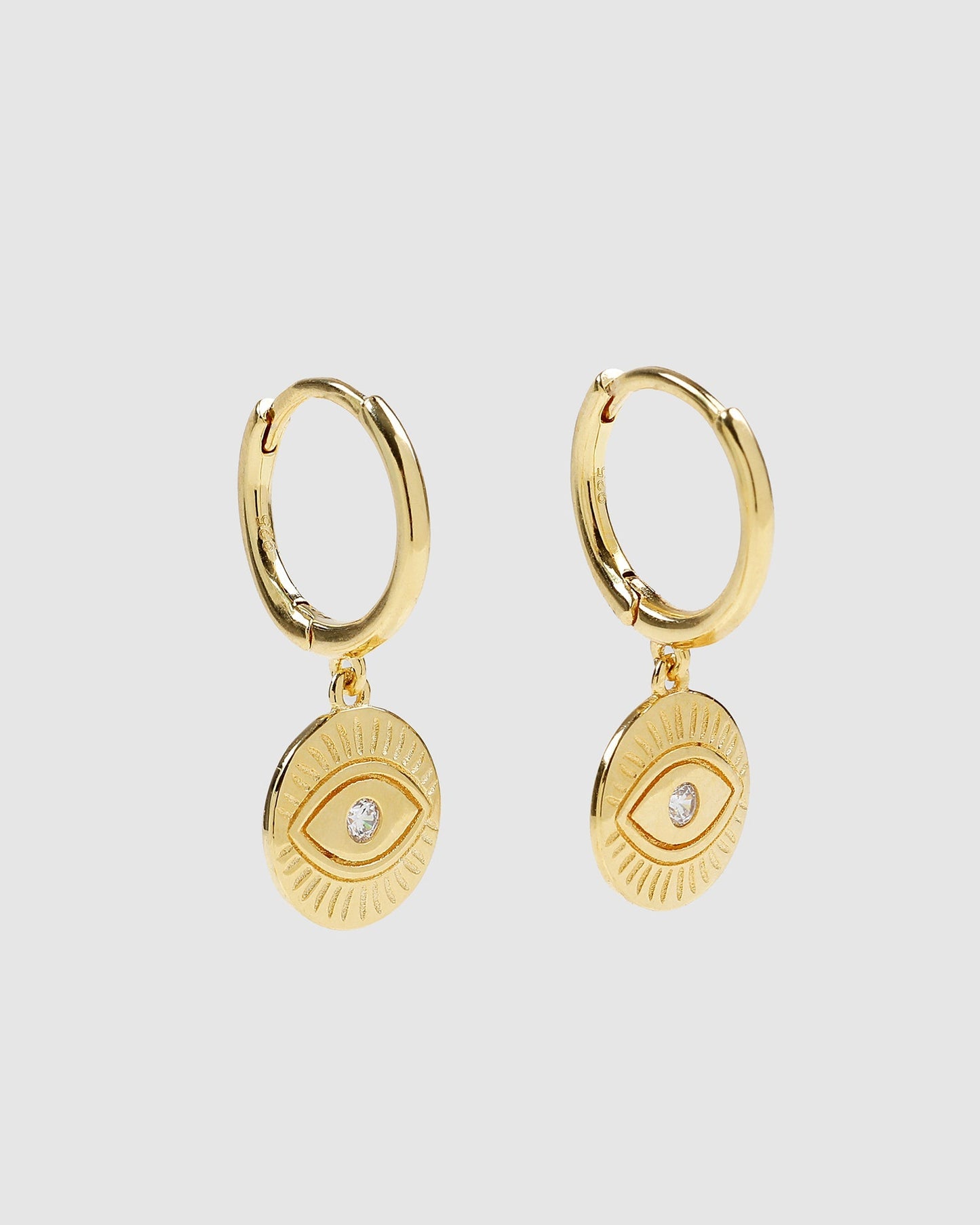 Protective Eye Gold Hoop Huggies
