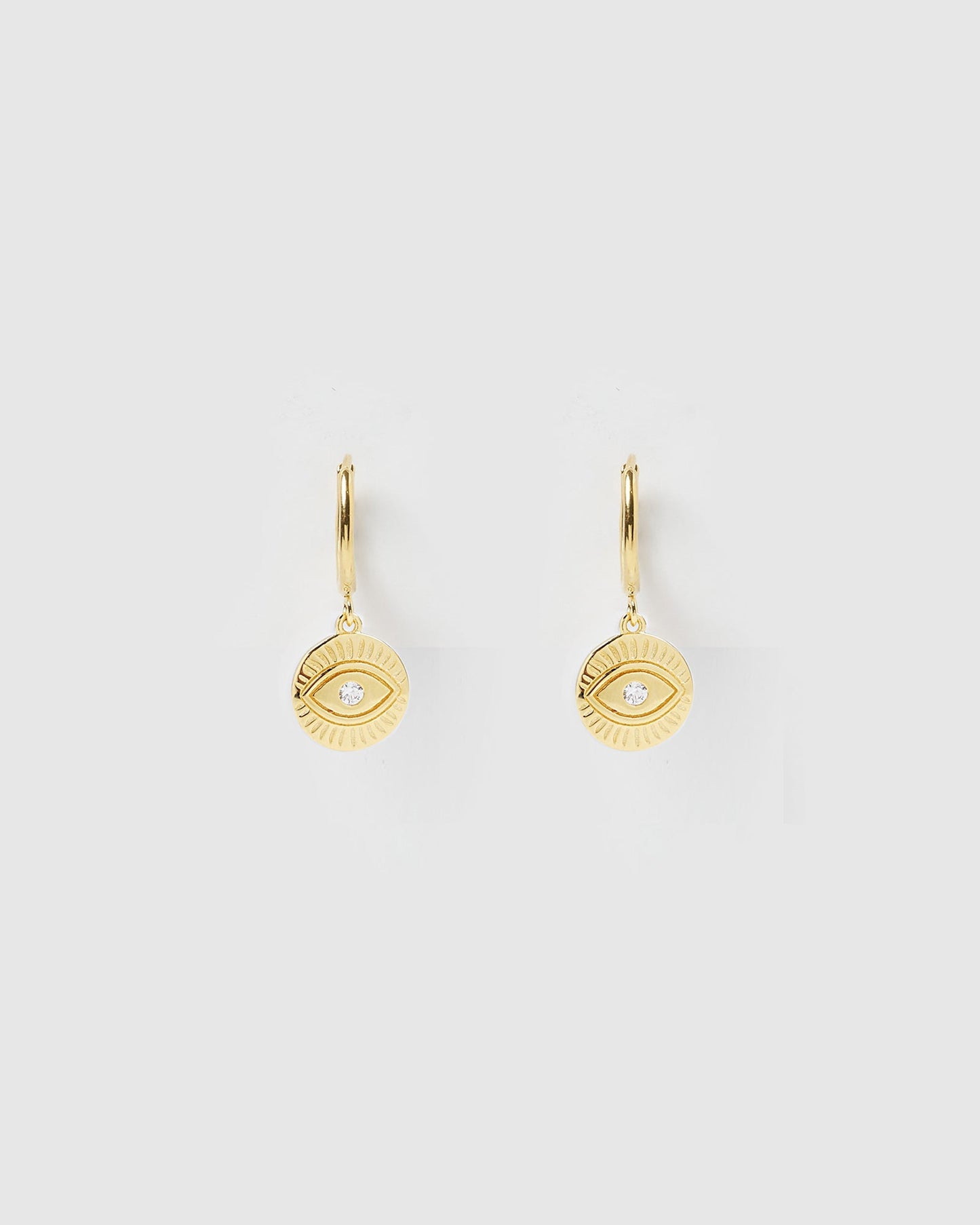 Protective Eye Gold Hoop Huggies