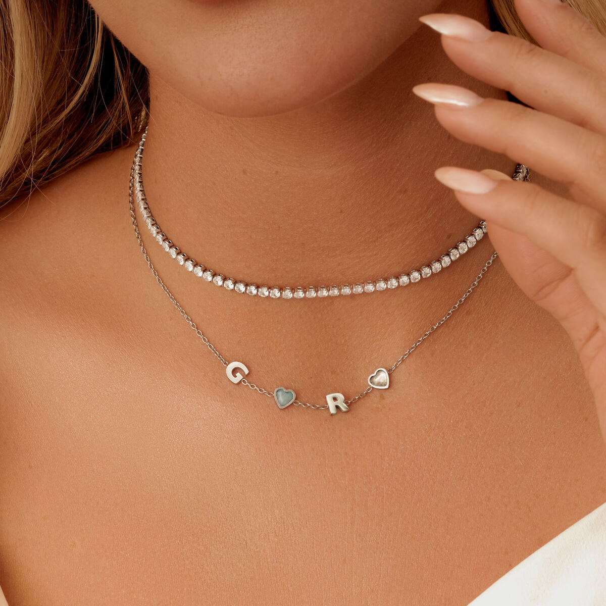 Tennis Necklace (Silver)