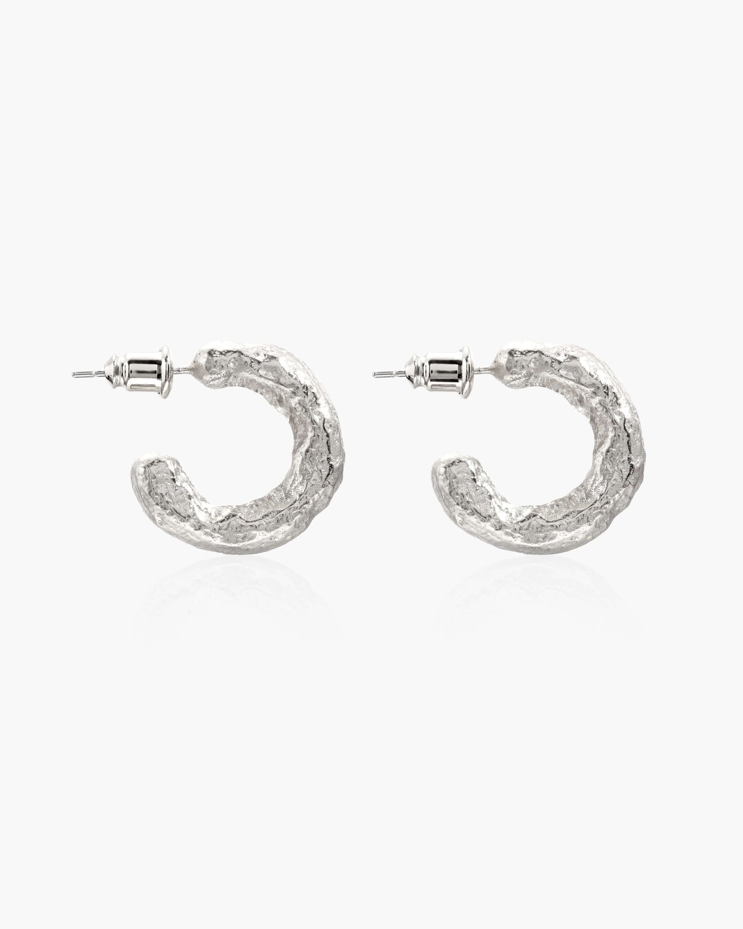 Jenny Medium Hoop Earrings in Silver
