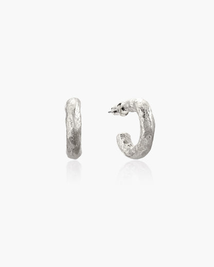 Jenny Medium Hoop Earrings in Silver