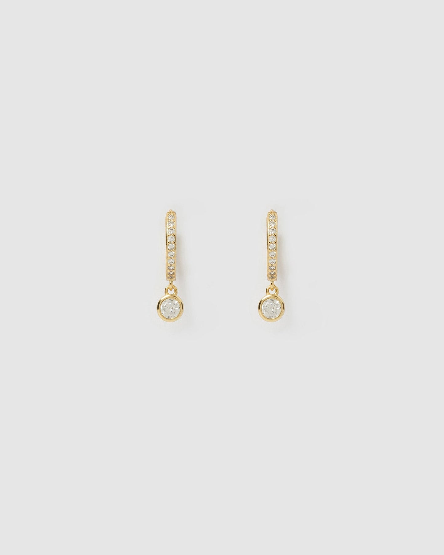 Rhodes Gold Earrings - Stone