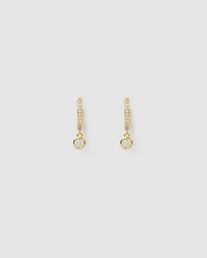 Rhodes Gold Earrings - Stone