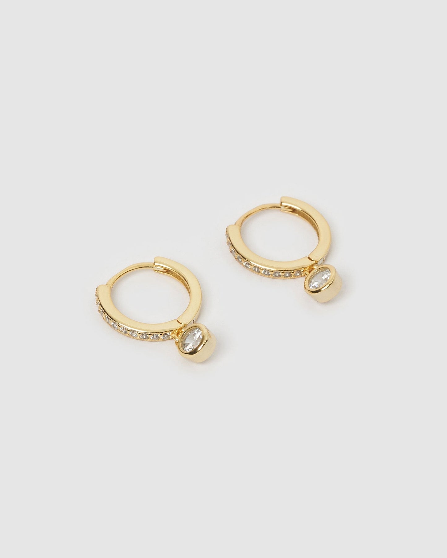 Rhodes Gold Earrings - Stone
