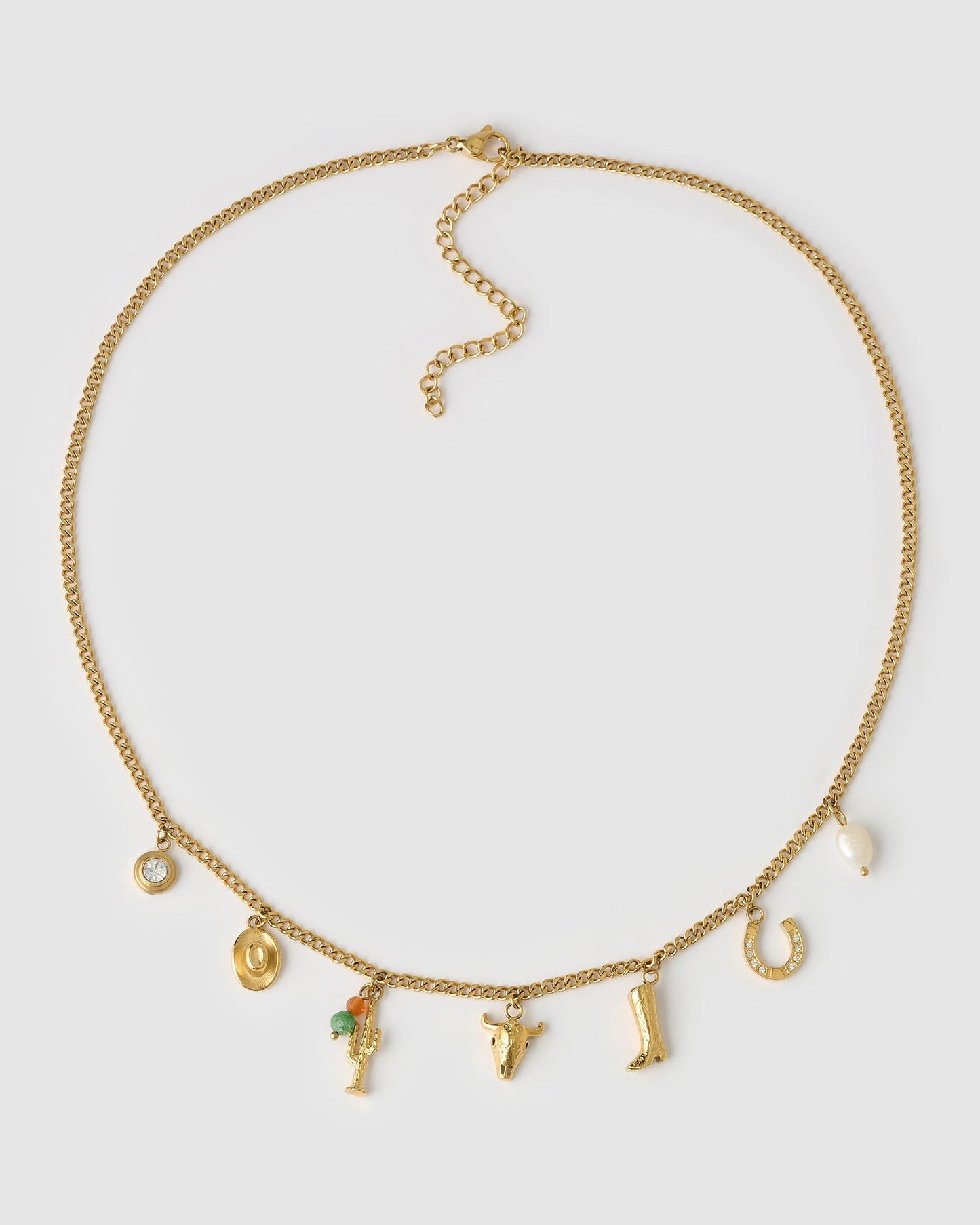 Rodeo Gold Charm Necklace